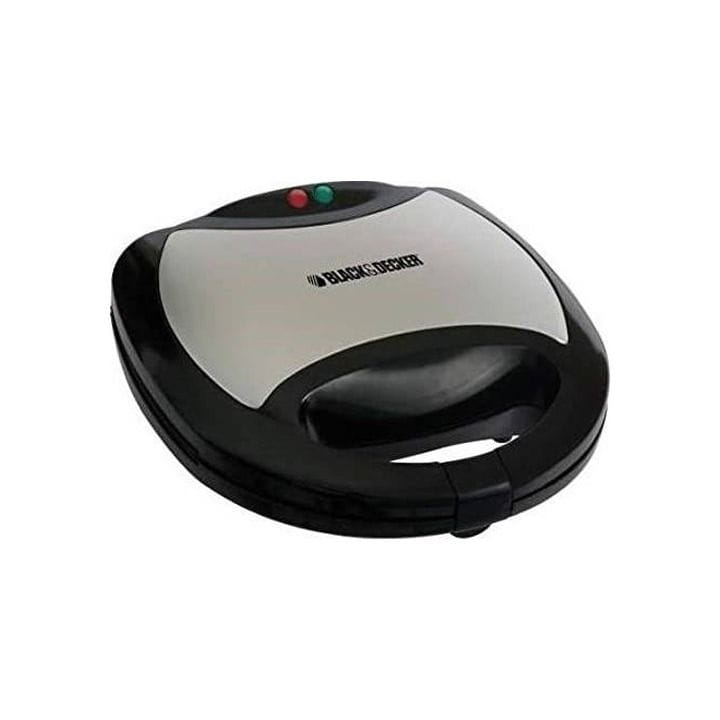 Black+Decker 3 In 1 Sandwich Grill And Waffle Maker, Non-Stick Coated, Interchangeable Plates - Black - TS2090-B5