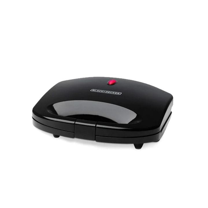 Black+Decker 2 Slice Sandwich Maker, Cool-Touch Exterior, Thermostat Control, Non-Stick Coated Cooking Plates - Black - TS1000-B5