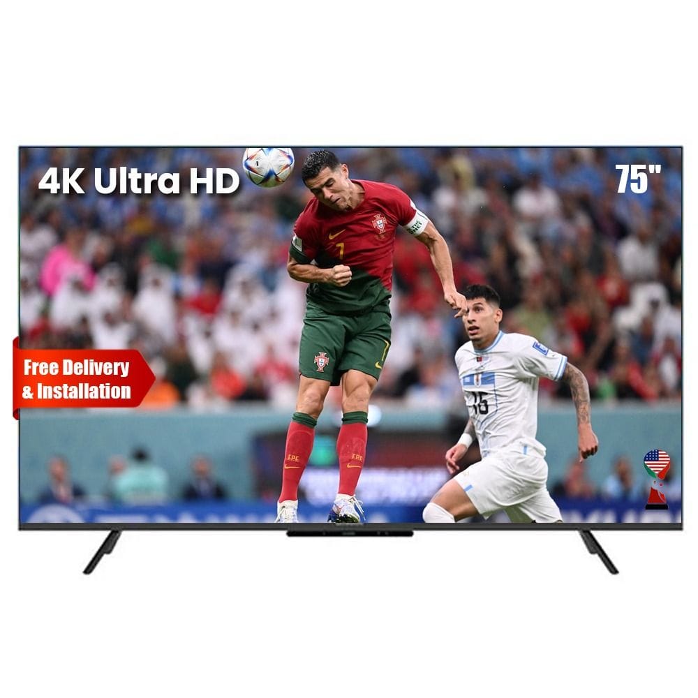 تلفزيون سكاي وورث ذكي 4K Ultra HD LED مقاس 75 بوصة، Dolby Audio، تصميم نحيف، أداء سلس - أسود - 75G6500H
