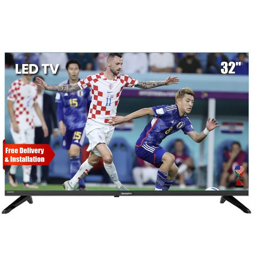 Sharp HD Google Smart LED TV 32 Inch, Frameless Design, Dolby Audio