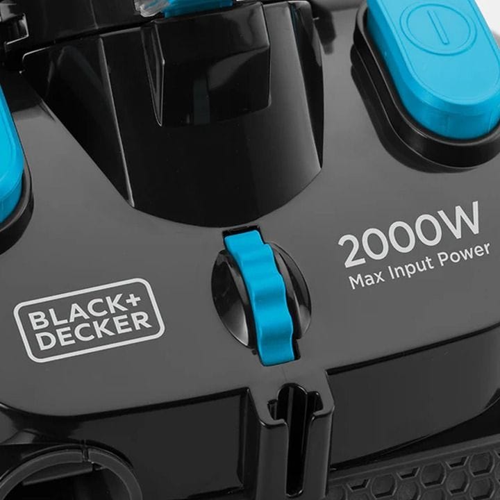 Black+Decker Bagless Vacuum Cleaner 2000W, HEPA Filtration System, Variable Speed, Auto Cord Rewind - Blue/Black - VM2080-B5