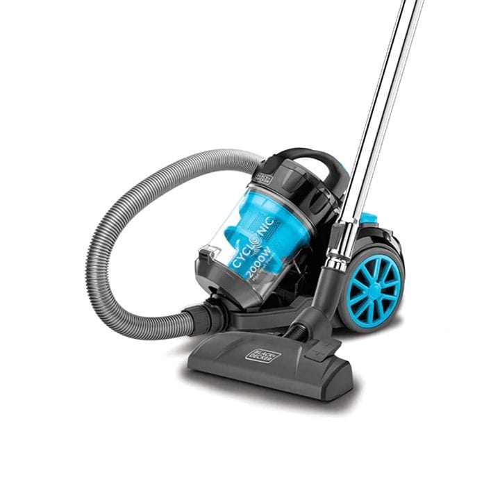 Black+Decker Bagless Vacuum Cleaner 2000W, HEPA Filtration System, Variable Speed, Auto Cord Rewind - Blue/Black - VM2080-B5