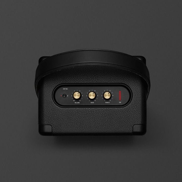 Marshall Tufton Portable Bluetooth Speaker 80W Multi-Directional Sound IPX2 Water Resistant 20+ Hours Playtime | Black & Brass-1006130