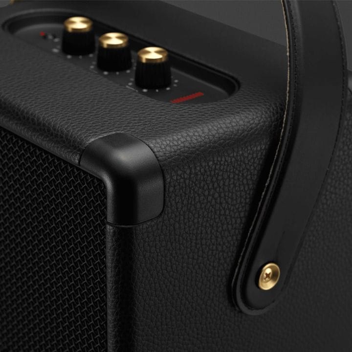 Marshall Tufton Portable Bluetooth Speaker 80W Multi-Directional Sound IPX2 Water Resistant 20+ Hours Playtime | Black & Brass-1006130
