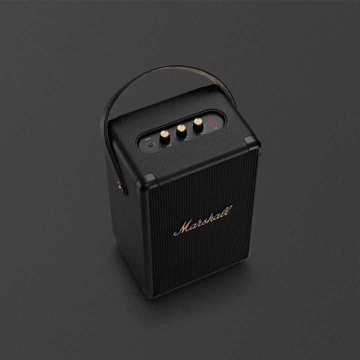 Marshall Tufton Portable Bluetooth Speaker 80W Multi-Directional Sound IPX2 Water Resistant 20+ Hours Playtime | Black & Brass-1006130