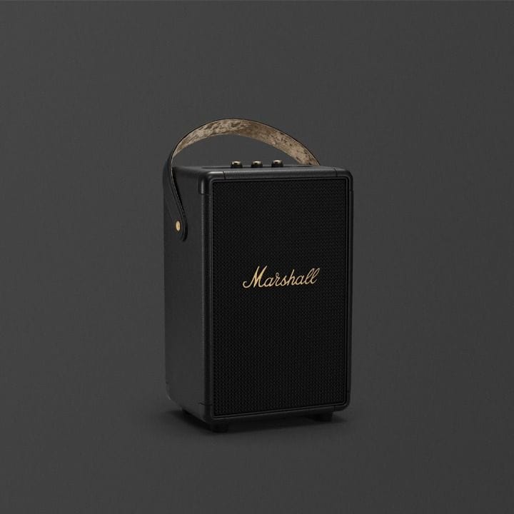 Marshall Tufton Portable Bluetooth Speaker 80W Multi-Directional Sound IPX2 Water Resistant 20+ Hours Playtime | Black & Brass-1006130