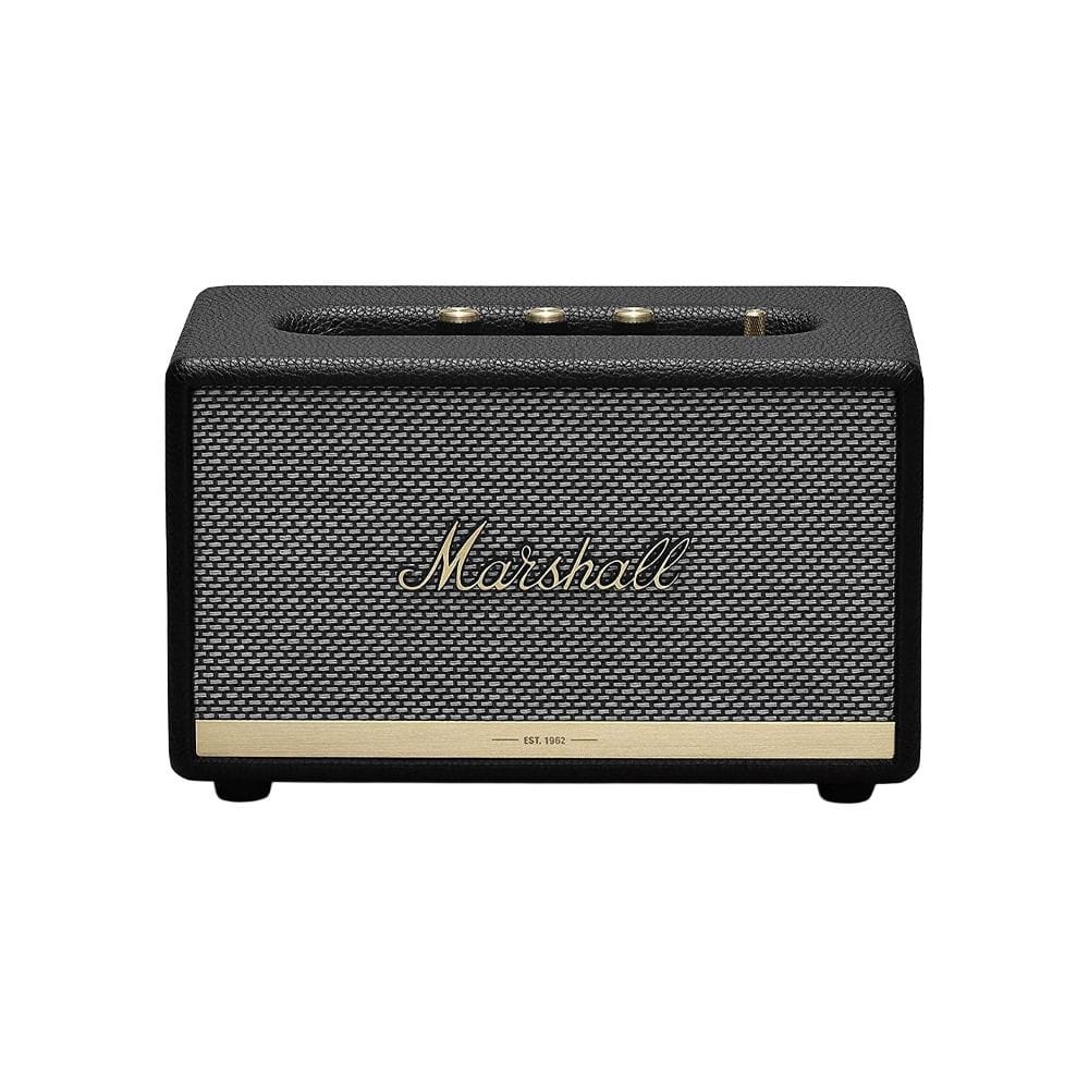Marshall Acton II Bluetooth Speaker 60W Compact Powerful Sound aptX Bluetooth Multi-Host Connectivity Analog Controls | Black-1002480