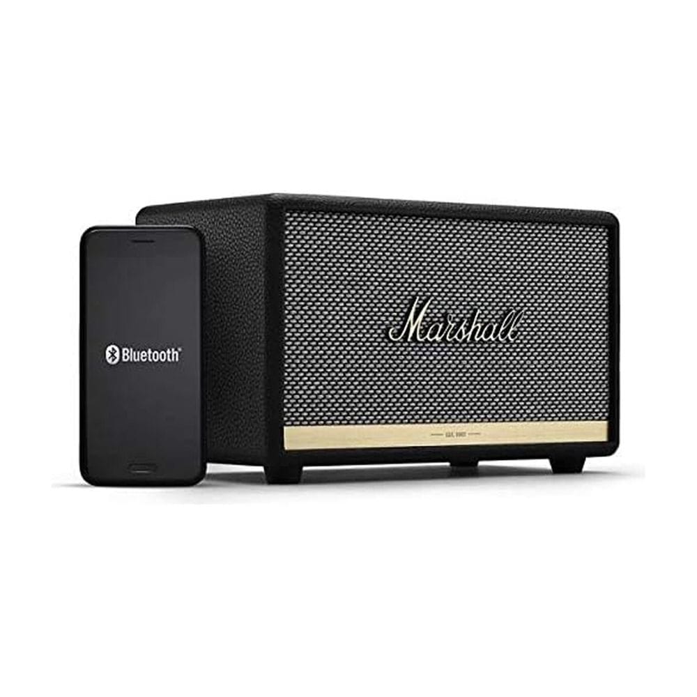 Marshall Acton II Bluetooth Speaker 60W Compact Powerful Sound aptX Bluetooth Multi-Host Connectivity Analog Controls | Black-1002480