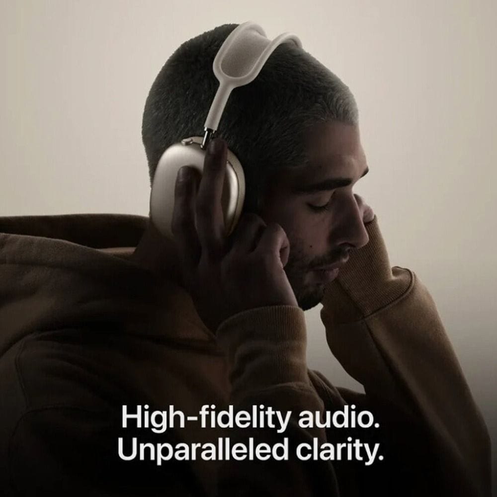 Apple AirPods Max 2 Wireless Over-Ear Headphones, Active Noise Cancellation, Personalized Spatial Audio, USB-C Charging, H1 Chip | Starlight - MHWL4ZE/A