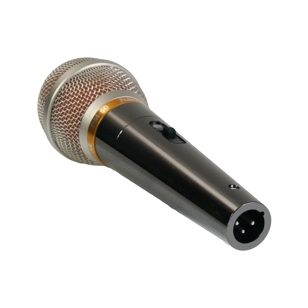 Hama DM 60 Dynamic Microphone Wired Vocal Mic, Unidirectional Sound Pickup, Durable Handheld Design for Karaoke & PA Systems | Black - 46060