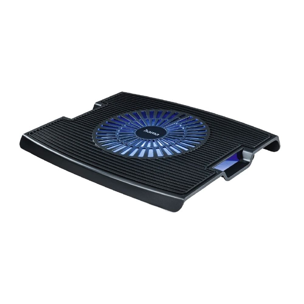 Hama Wave Notebook Cooler Ergonomic Laptop Cooling Pad, Quiet USB-Powered Fan, Adjustable Tilt Design | Black - 53049