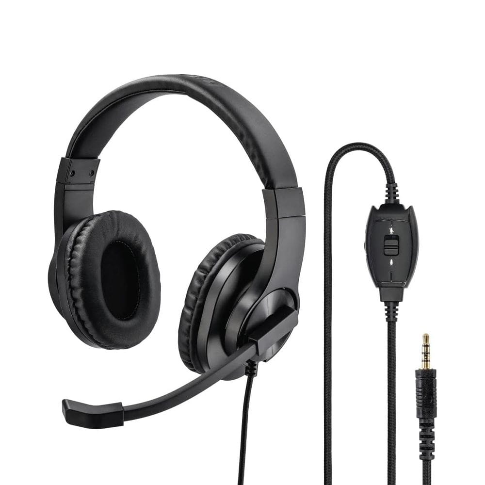 Hama HS-P350 PC Office Headset Stereo Sound, Noise-Reducing Microphone, USB Connection, Padded Ear Cushions | Black - 139926