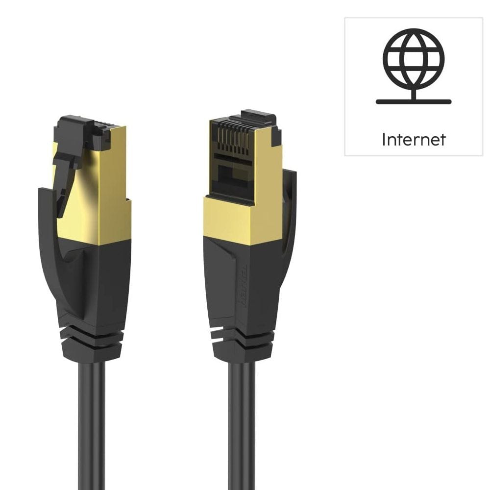 Hama CAT 8 Network Cable 5.0m 40Gbit/s S/FTP Shielded, Halogen-Free High-Speed Ethernet LAN Cable | Black - 200694