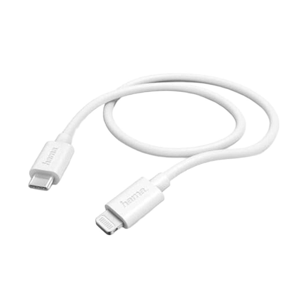 Hama Car Charging Set Lightning PD 20W Fast Charging, USB-C to Lightning Cable Included, Smart Protection | White - 210564