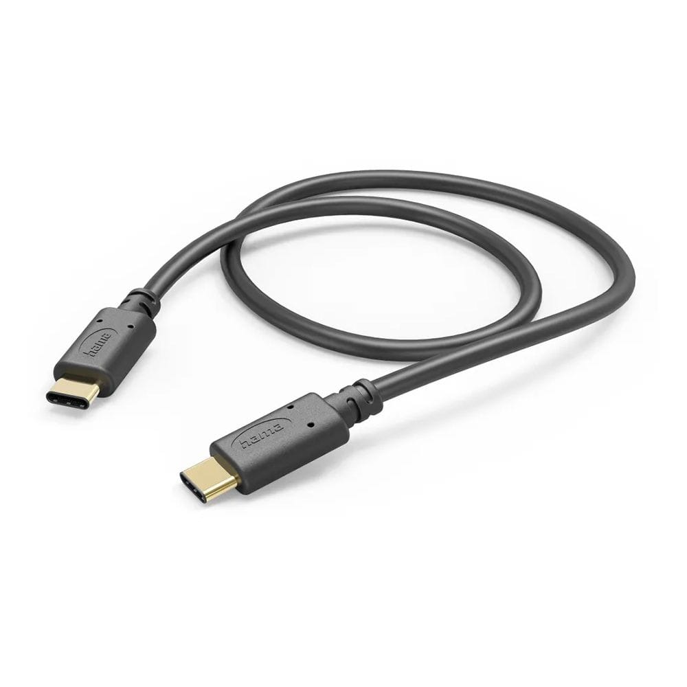 Hama Charging Cable USB-C to USB-C 1.5m Fast Charging & Data Transfer, Durable Flexible Design | Black - 201591