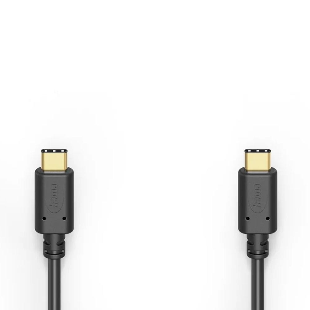 Hama Charging Cable USB-C to USB-C 1.5m Fast Charging & Data Transfer, Durable Flexible Design | Black - 201591