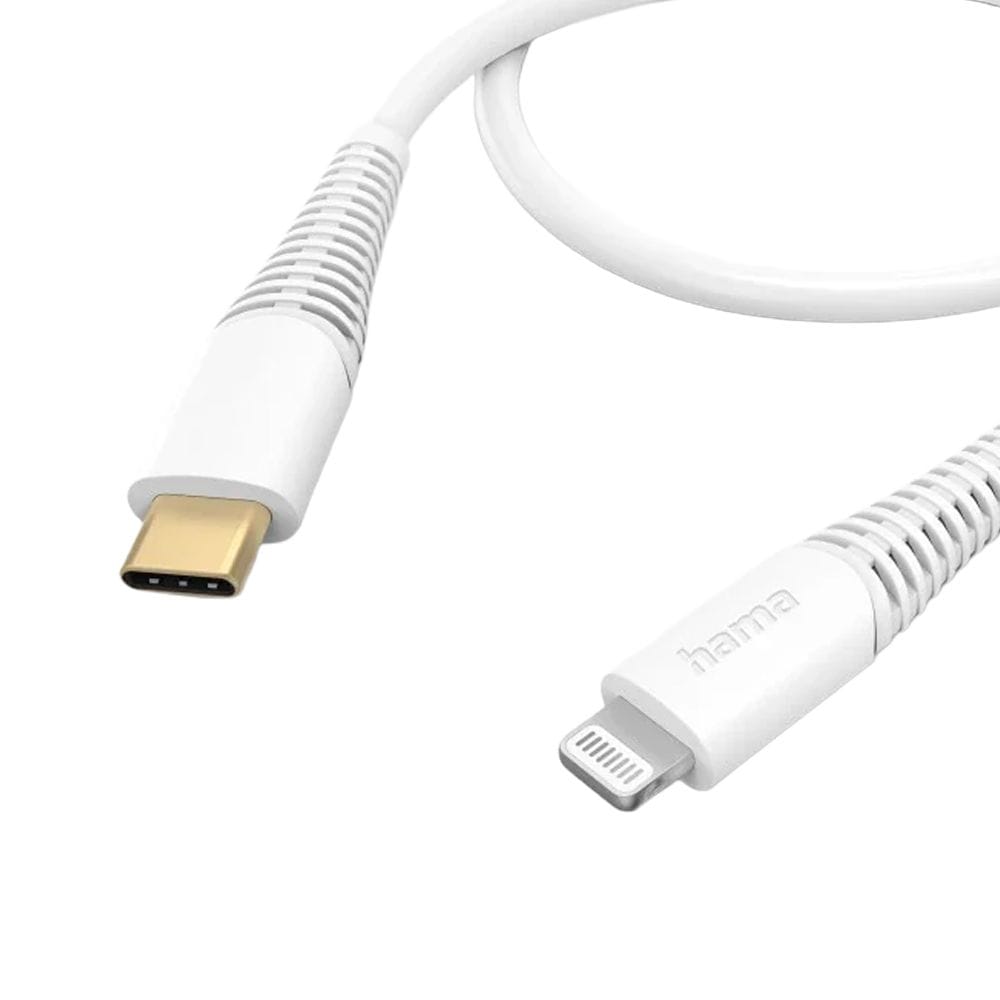 Hama Charging Cable USB-C to Lightning 1.5m Fast Charging, High-Speed Data Transfer, Apple Compatible | White - 201603