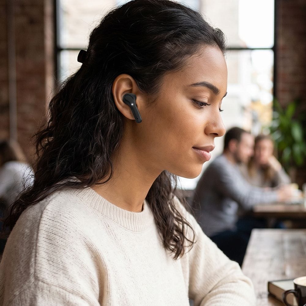 Hama Freedom Light True Wireless Bluetooth Earbuds Voice Control, Touch Control, Charging Case Included | Black - 184067
