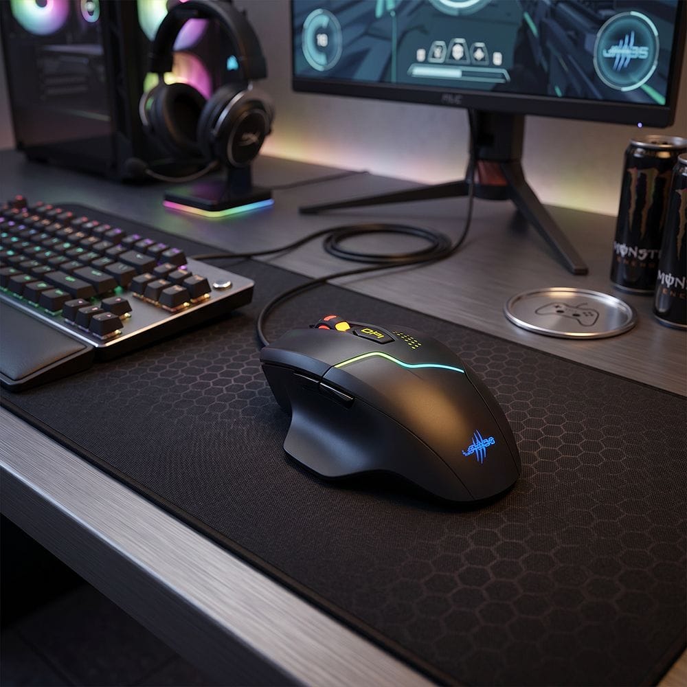 Hama uRage Reaper 111 Gaming Mouse Adjustable DPI, Ergonomic Design, LED Lighting Effects | Black - 186072