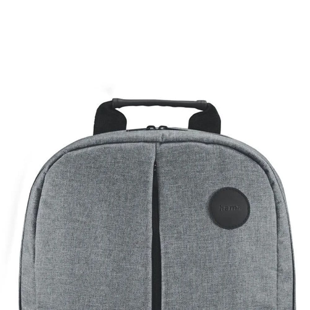 Hama Genua Laptop Backpack up to 15.6" Padded Notebook Compartment, Ergonomic Shoulder Straps, Travel-Friendly Design | Grey - 217273