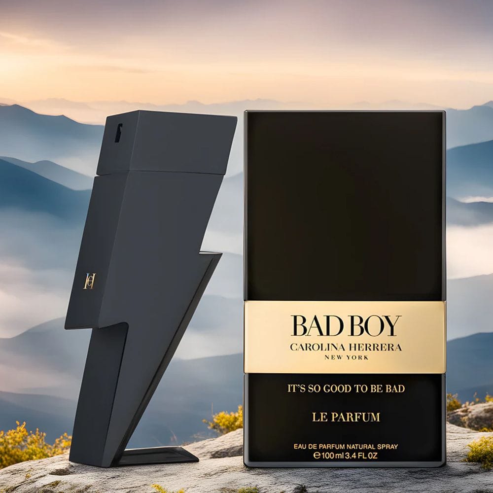 Carolina Herrera Bad Boy Le Parfum Eau de Parfum 100ML – Cannabis Accord, Grapefruit & Leather Bold Woody Men’s Fragrance | 8411061991886