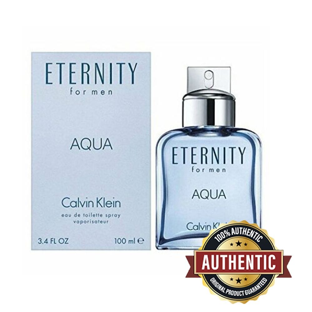 Calvin Klein Eternity Aqua Men Eau de Toilette 100ML - Cucumber, Citrus & Sandalwood Fresh Aquatic Woody Men's Fragrance | 3607340125881
