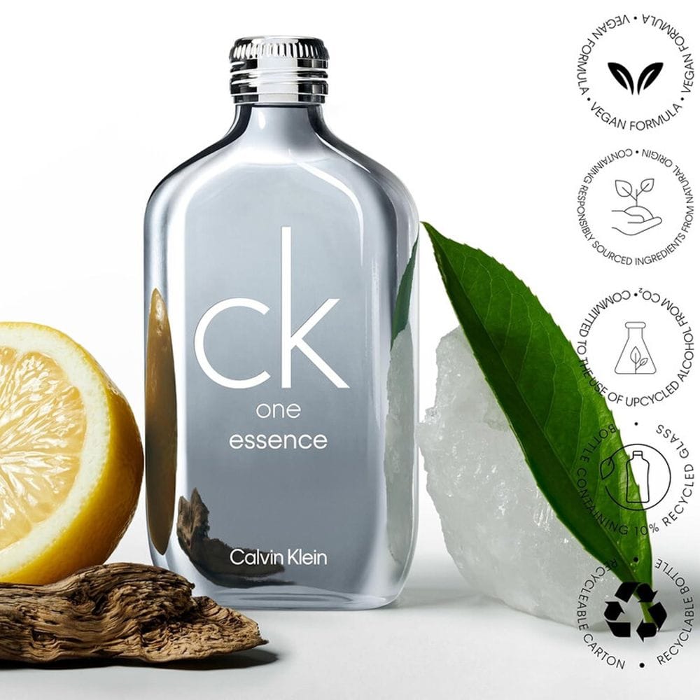 Calvin Klein CK One Essence Intense Parfum 100ML – Bergamot, Organic Green Tea & Sandalwood Fresh Citrus Unisex Fragrance | 3616303473396