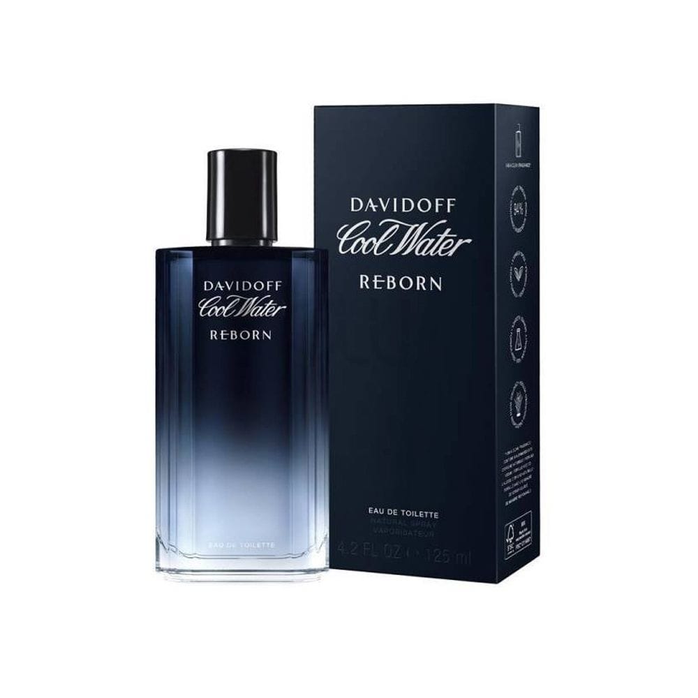 دافيدوف كول ووتر ريبورن أو دو تواليت 125 مل - عطر رجالي خشبي عطري بالجالبانوم وخشب الأرز ونجيل الهند | 3616302038381