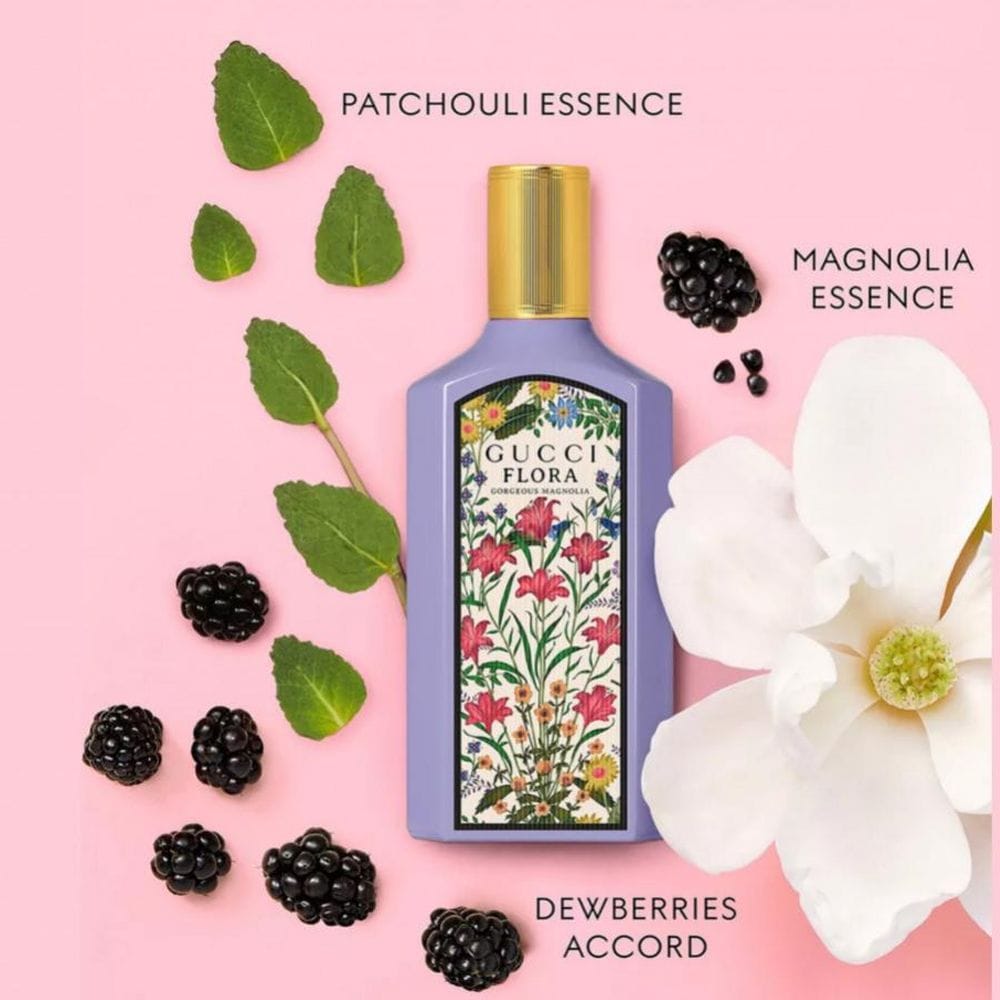 Gucci Flora Gorgeous Magnolia Eau de Parfum 100ML – Magnolia, Blackberry & Patchouli Sweet Floral Women’s Fragrance | 3616303470791