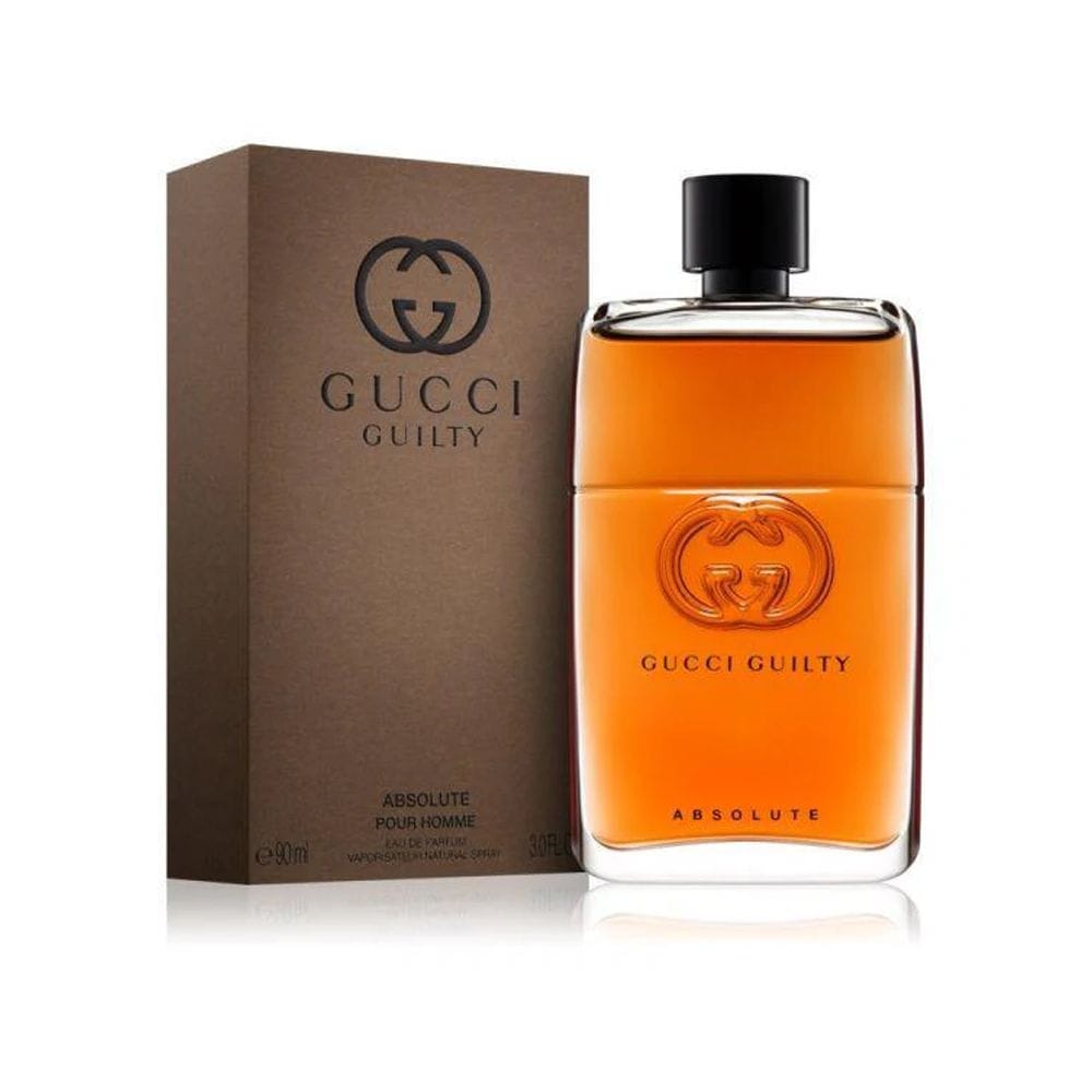 Gucci Guilty Absolute Pour Homme Eau de Parfum 90ML – Leather Woody Vetiver & Cypress Long Lasting Men’s Fragrance | 8005610344157