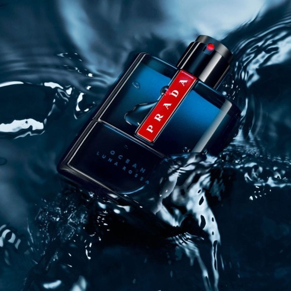Prada Luna Rossa Ocean Eau de Toilette 100ML – Bergamot, Iris & Vetiver Fresh Aromatic Men’s Fragrance | 3614273556620