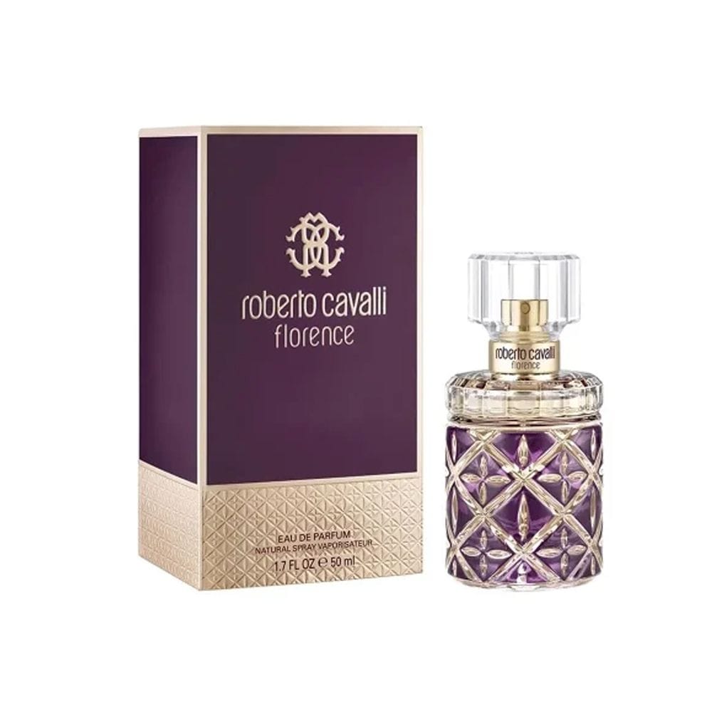 Roberto Cavalli Florence Eau de Parfum 50ML – Blackcurrant, Orange Blossom & Patchouli Elegant Chypre Floral Women’s Fragrance | 3614223519576