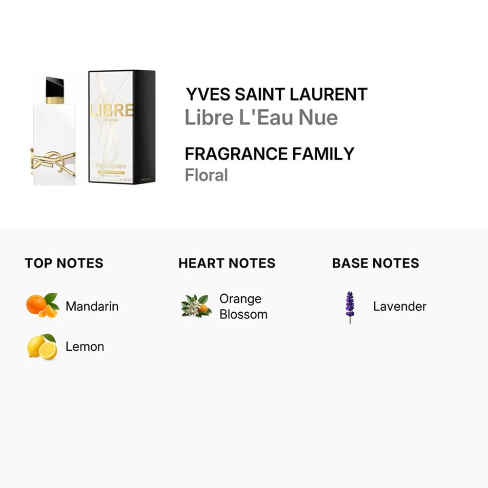 YSL Libre L’Eau Nue Parfum de Peau 90ML – Citrus, Orange Blossom & Lavender Alcohol-Free Radiant Women’s Fragrance | 3614274241006