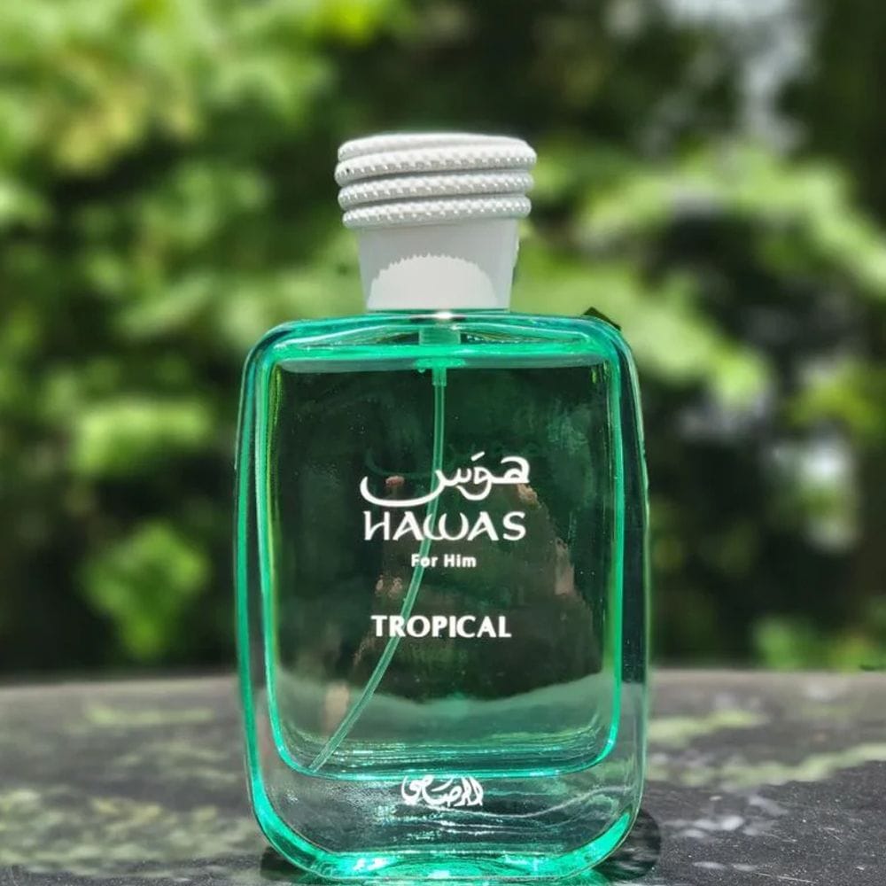 Rasasi Hawas Tropical Eau de Parfum 100ML for Men – Coconut Water, Pineapple & Amber Fresh Tropical Fragrance | 614514464441