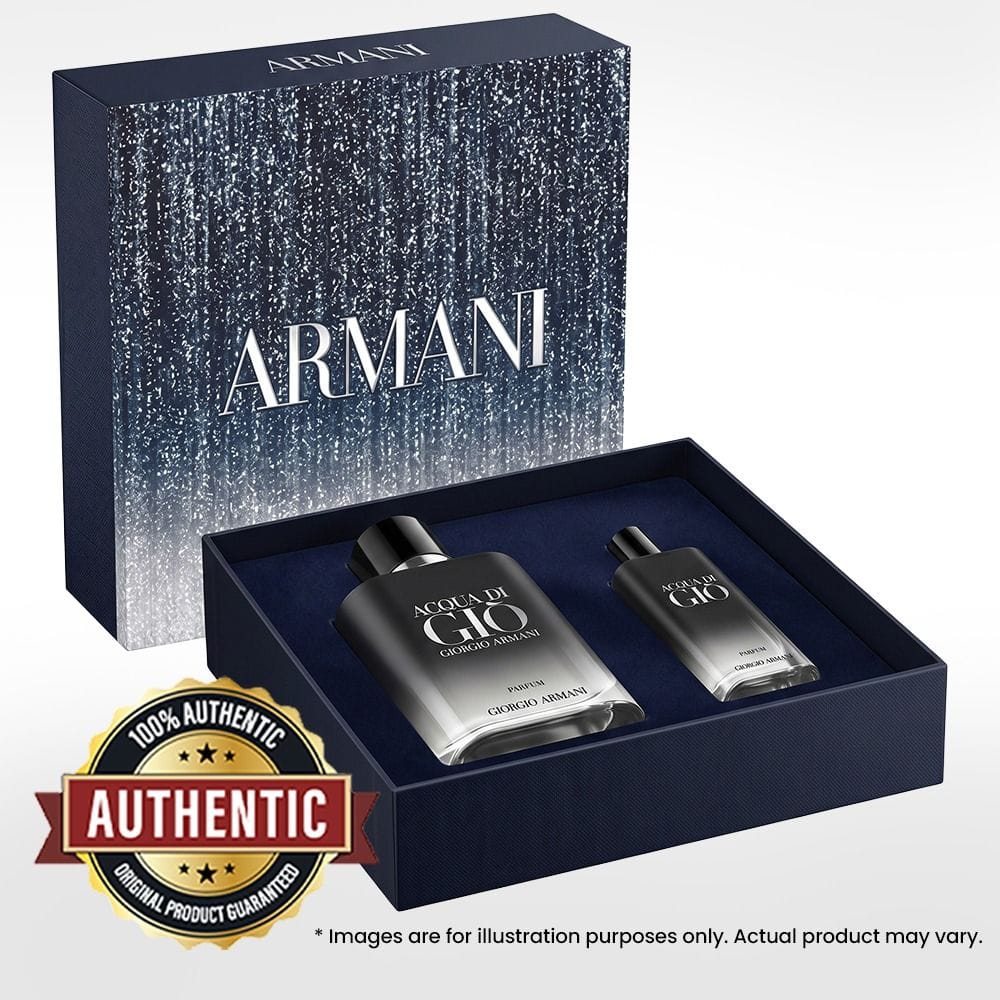 Giorgio Armani Acqua di Gio Parfum Gift Set 100ML - Bergamot, Marine Notes & Incense Woody Aquatic Men's Fragrance Set | 3614274692600