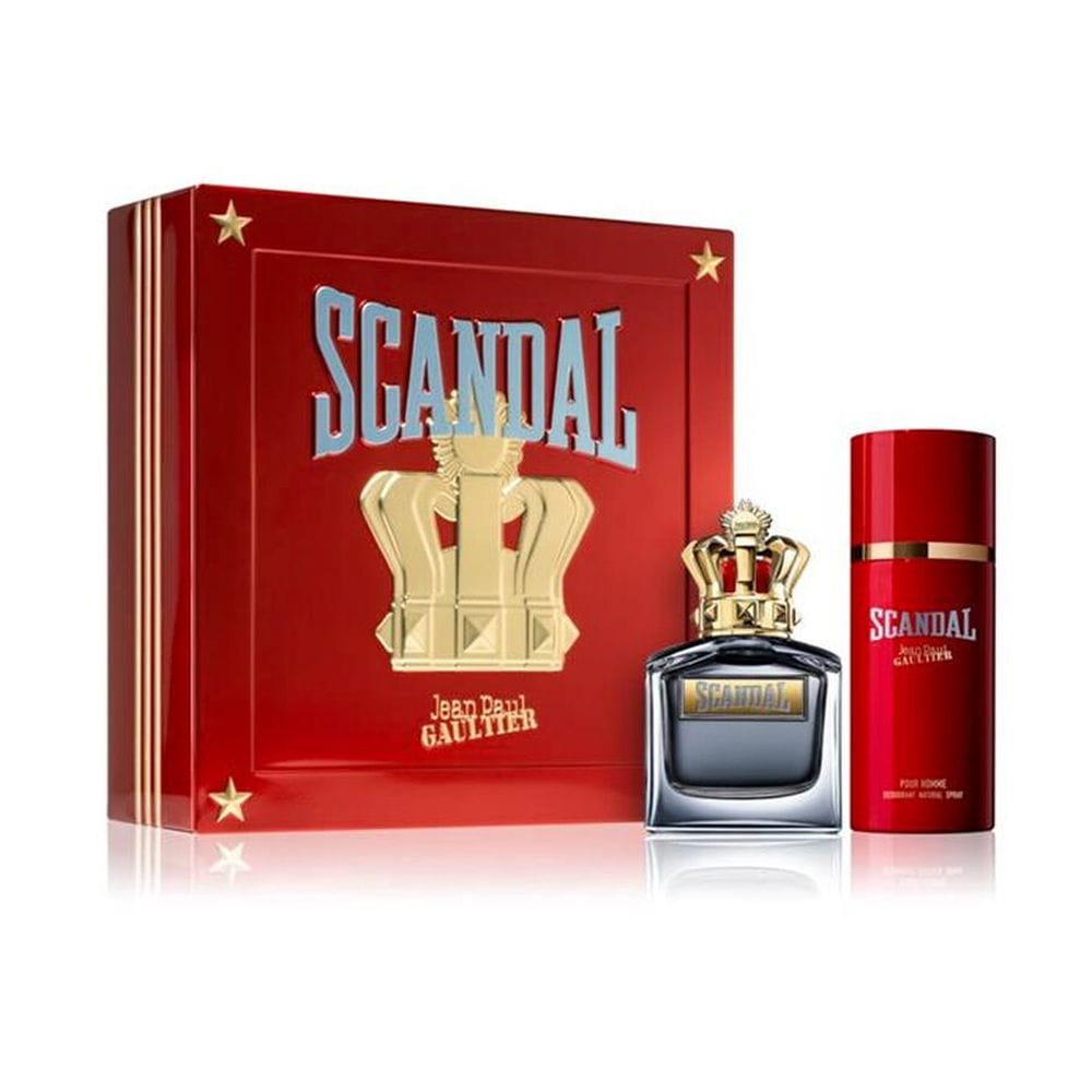 Jean Paul Gaultier Scandal Pour Homme Gift Set – 100ML EDT + 75ML Shower Gel Woody Amber Men’s Fragrance | 8435415052351