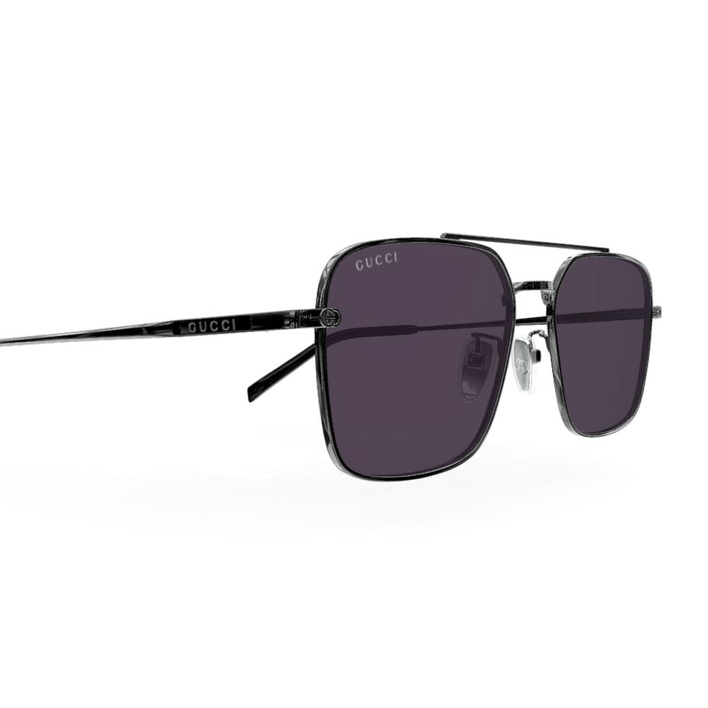 Gucci GG1957SA Rectangular Sunglasses – Havana Acetate Frame, Grey UV Protection Lenses, Luxury Italian Eyewear | Havana/Grey - 889652570570