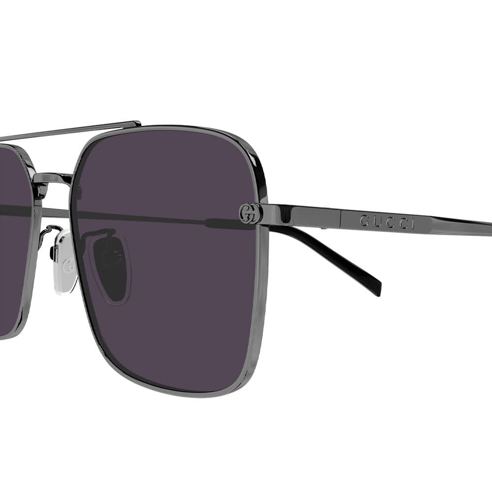 Gucci GG1957SA Rectangular Sunglasses – Havana Acetate Frame, Grey UV Protection Lenses, Luxury Italian Eyewear | Havana/Grey - 889652570570