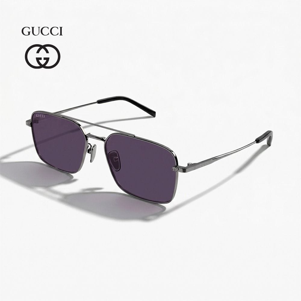 Gucci Men GG1957SA Rectangular Sunglasses - Havana Acetate Frame, Grey UV Protection Lenses, Luxury Italian Eyewear | Havana/Grey - 889652570570