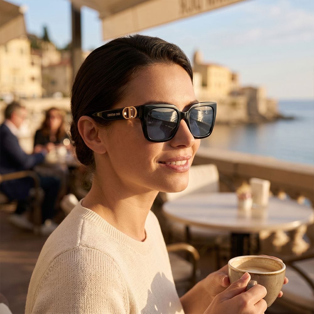 Dior CD40127U Cat-Eye Sunglasses – Sculpted Acetate Frame, Dark UV Protection Lenses, Luxury Designer Eyewear for Women | 192337142888