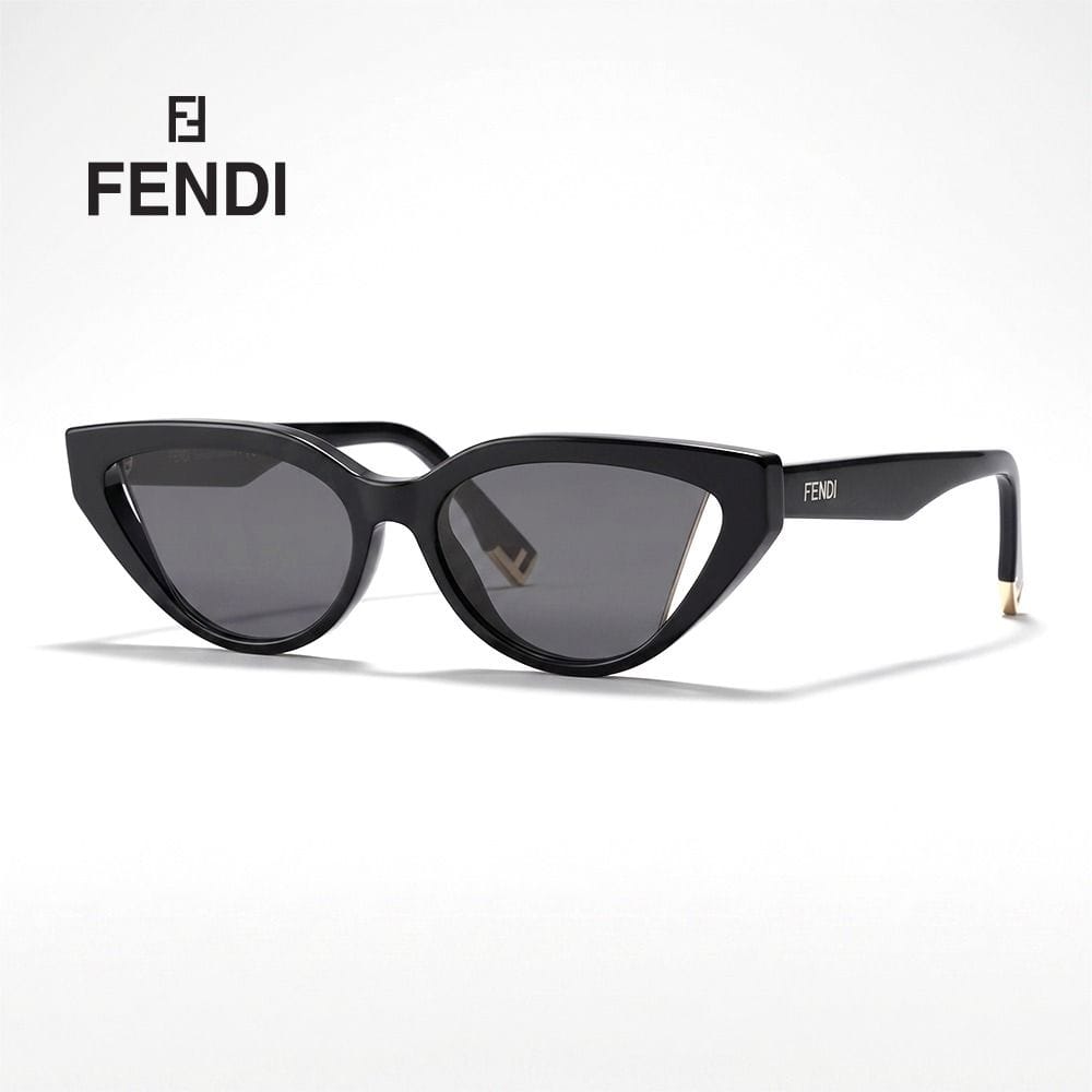 Fendi Unisex FE40009I Square Sunglasses - Bold Acetate Frame, Dark UV Protection Lenses, Luxury Italian Designer Eyewear | Black/Grey - 192337086946