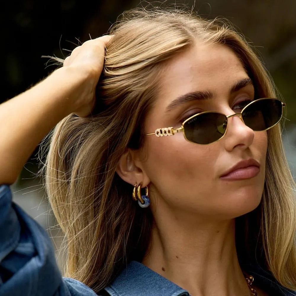 Gucci GG1802S Round Sunglasses - Lightweight Metal Frame, Retro-Inspired Design, Grey UV Protection Lenses | Gold/Grey - 889652528298