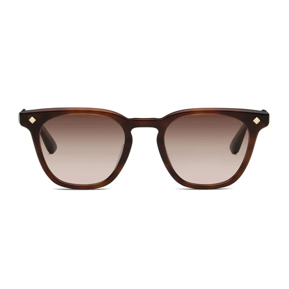 Lunetterie Générale Sunglasses – Acetate Designer Frame, 14K Gold Detailing, Gradient UV Protection Lenses | Medium Havana/Light Brown - 4000025324