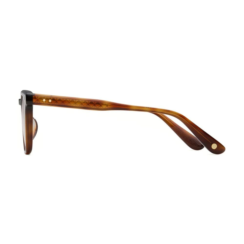 Lunetterie Générale Sunglasses – Acetate Designer Frame, 14K Gold Detailing, Gradient UV Protection Lenses | Medium Havana/Light Brown - 4000025324