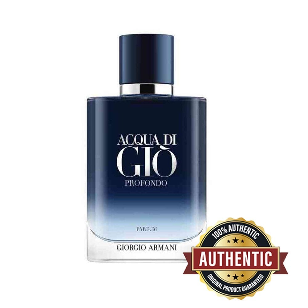 Giorgio Armani Acqua di Gio Profondo Parfum 100ML for Men - Marine Notes, Green Mandarin & Patchouli Intense Aquatic Woody Fragrance | 3614273953696