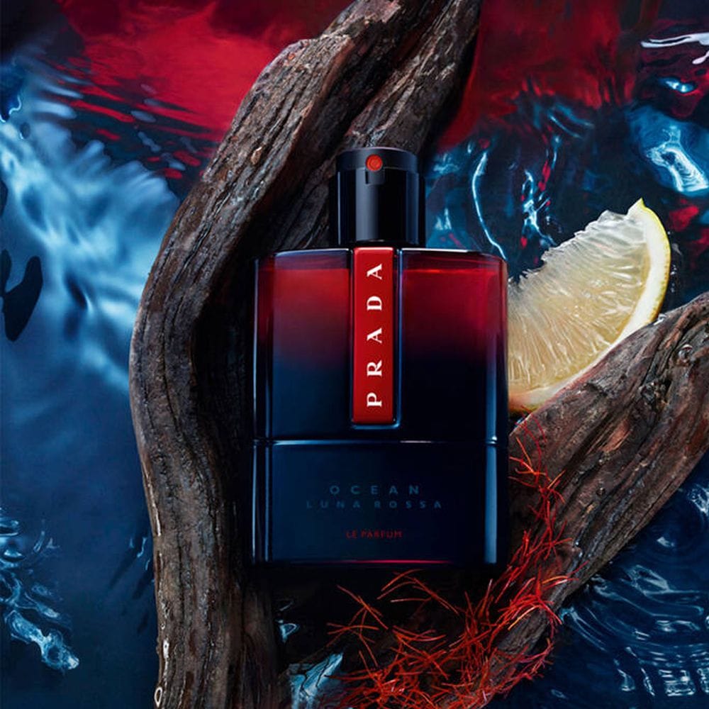 Prada Luna Rossa Ocean Le Parfum 100ML for Men - Lemon Essence, Saffron Accord & Oakwood Smoky Amber Fragrance | 3614274089356