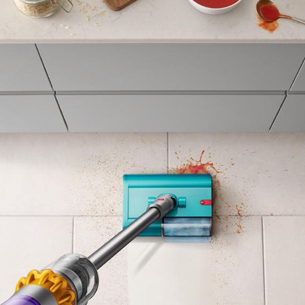 Dyson V15s Detect Submarine Wet & Dry Vacuum Cleaner, 240AW Suction Power, Submarine Wet Roller Head, HEPA Filtration & Fluffy Optic Laser | Iron/Nickel - SV47