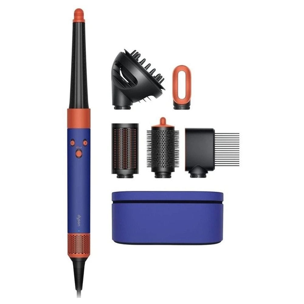 Dyson Airwrap Multi-Styler & Dryer for Curly+Coily Hair, i.d. Curl Technology, Bluetooth Enabled, Fast Dryer & Styling Attachments | Vinca Blue/Topaz - HS08