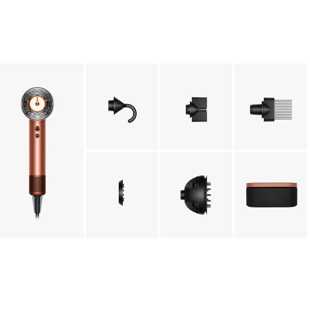 Dyson Supersonic Nural Hair Dryer for Curly+Coily Hair, Scalp Protect Mode, Intelligent Heat Control, Fast Drying & Attachment Learning | Amber Silk - 143714-01