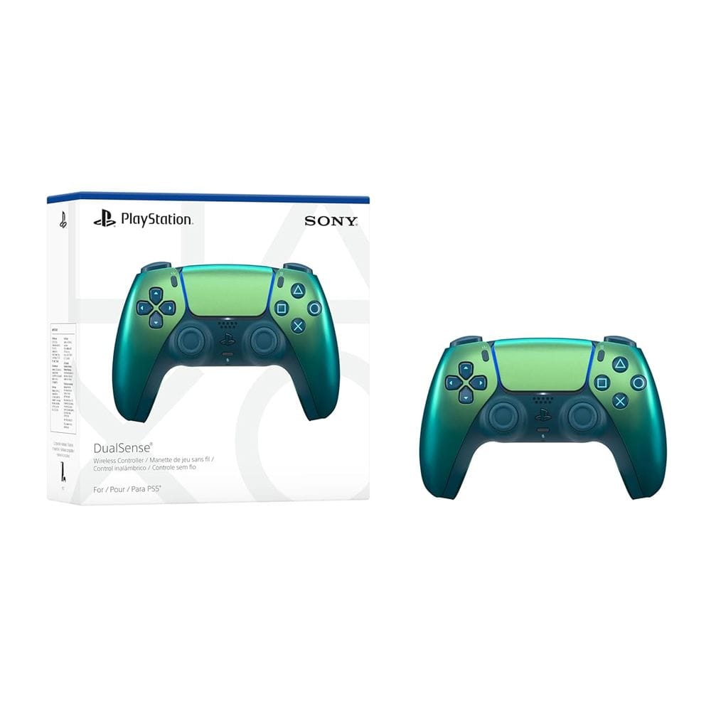 Sony PlayStation 5 DualSense Wireless Controller with Haptic Feedback, Adaptive Triggers, Built-in Microphone & Signature Comfort Design | Chrome Teal - 711719587569